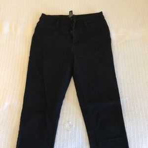Super high waisted black jeans
